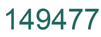 Number 149477 green image