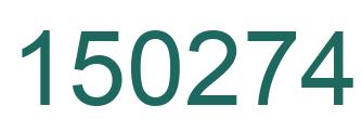 Number 150274 green image