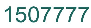 Number 1507777 green image