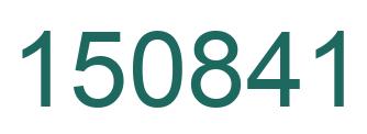 Number 150841 green image