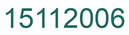 Number 15112006 green image