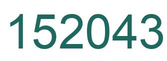 Number 152043 green image