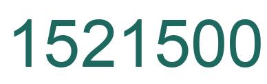 Number 1521500 green image