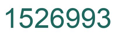 Number 1526993 green image