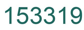 Number 153319 green image
