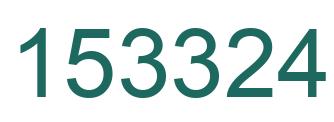 Número 153324 imagen verde