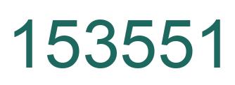 Number 153551 green image