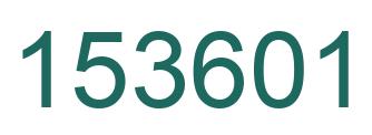 Number 153601 green image