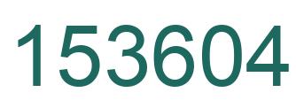 Number 153604 green image
