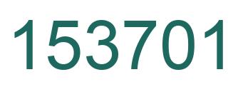 Number 153701 green image