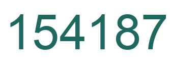 Number 154187 green image