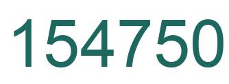 Number 154750 green image