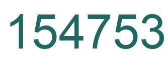 Number 154753 green image