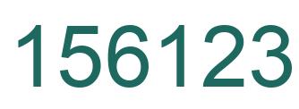 Number 156123 green image