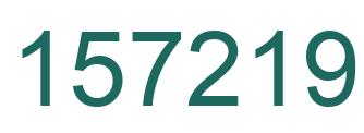 Number 157219 green image