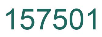 Number 157501 green image