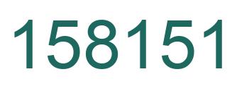 Number 158151 green image