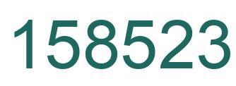 Number 158523 green image