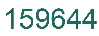 Number 159644 green image