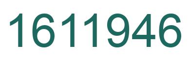Number 1611946 green image