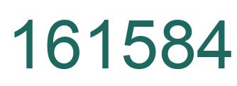 Number 161584 green image