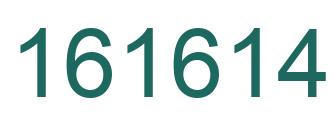 Number 161614 green image