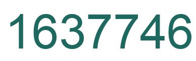 Number 1637746 green image