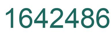 Number 1642486 green image