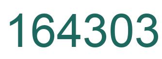 Number 164303 green image