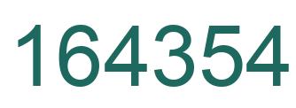 Number 164354 green image