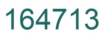Number 164713 green image