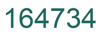 Number 164734 green image