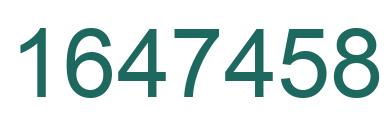 Number 1647458 green image