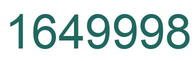Number 1649998 green image