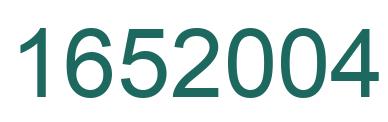 Number 1652004 green image