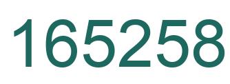 Number 165258 green image