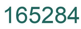 Number 165284 green image