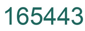 Number 165443 green image