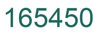Number 165450 green image