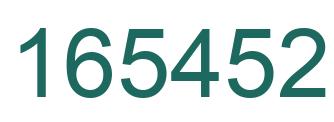 Number 165452 green image