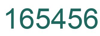 Number 165456 green image