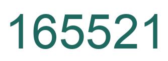 Number 165521 green image
