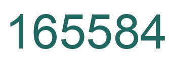 Number 165584 green image
