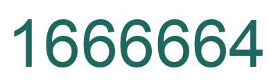 Number 1666664 green image