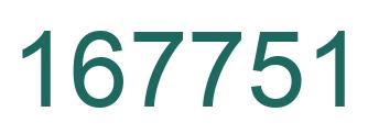 Number 167751 green image
