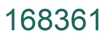 Number 168361 green image