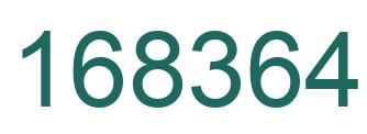 Number 168364 green image