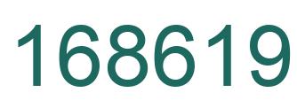 Number 168619 green image