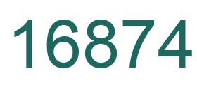 Number 16874 green image