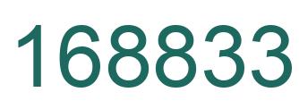 Number 168833 green image